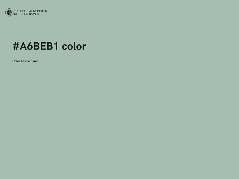 #A6BEB1 color image