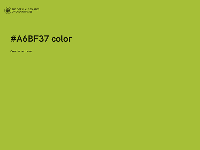 #A6BF37 color image