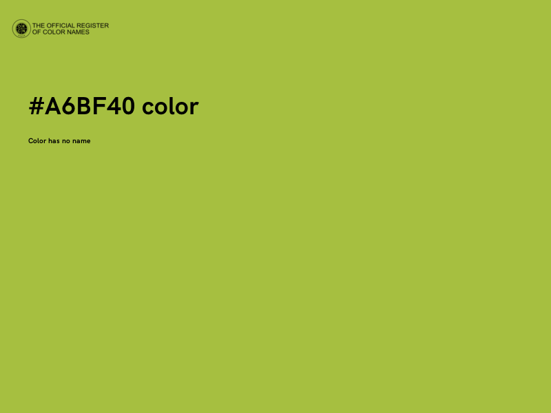 #A6BF40 color image