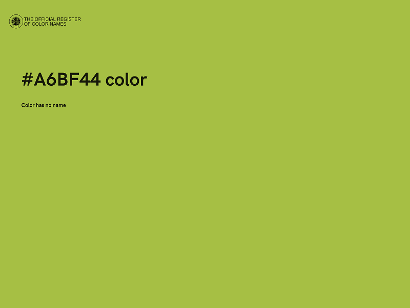 #A6BF44 color image