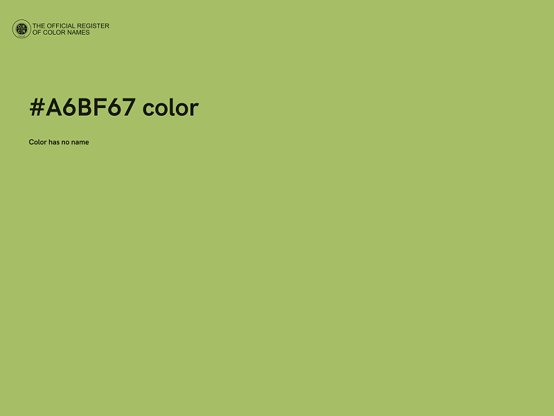 #A6BF67 color image