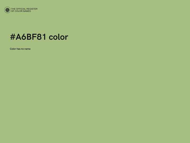 #A6BF81 color image