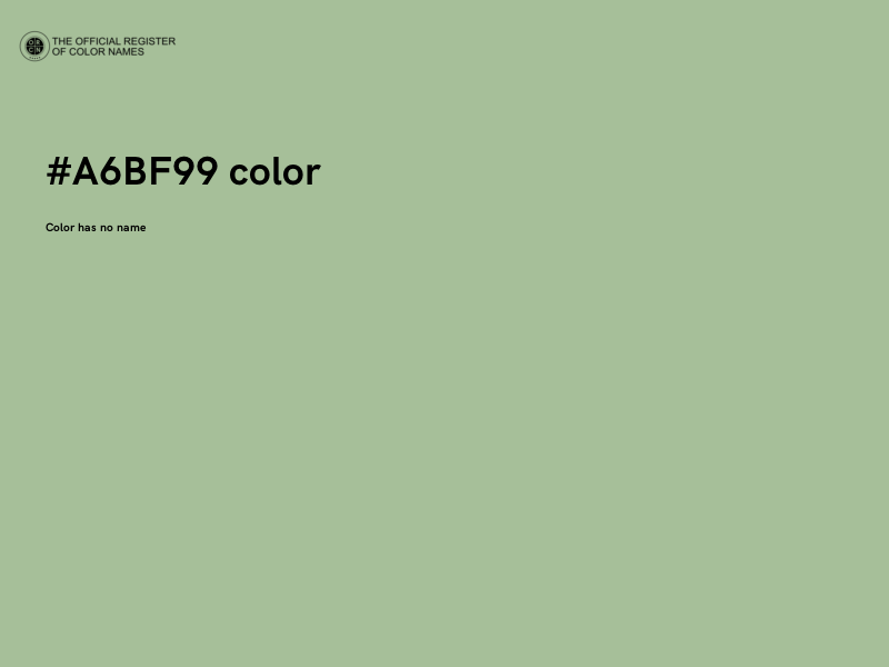 #A6BF99 color image