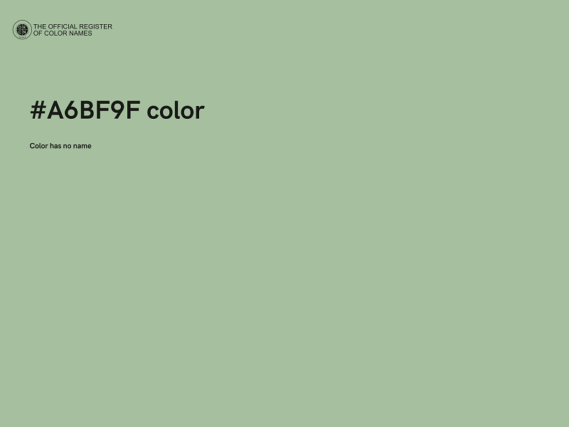 #A6BF9F color image