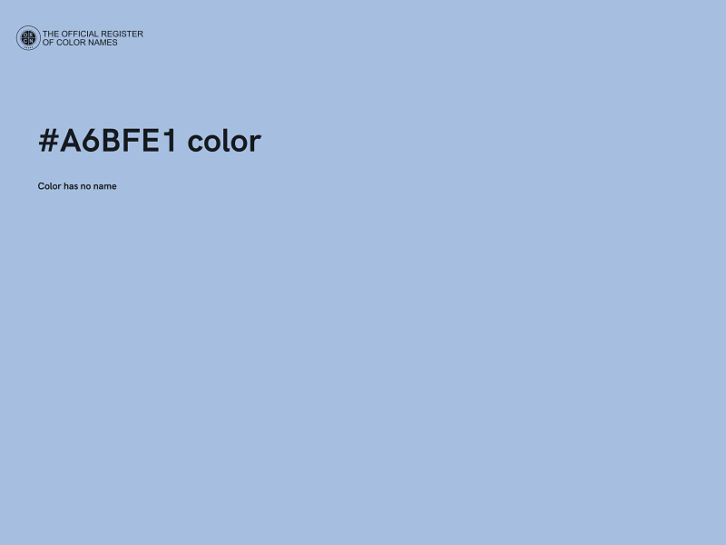 #A6BFE1 color image