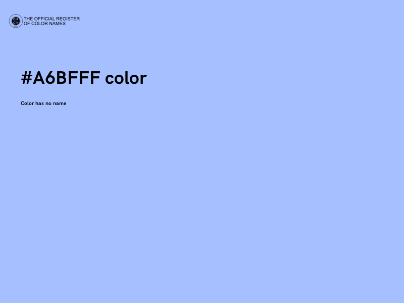 #A6BFFF color image