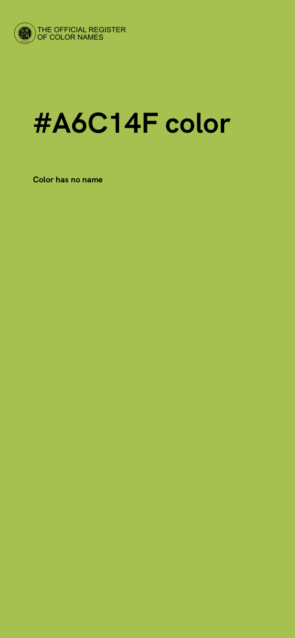 #A6C14F color image