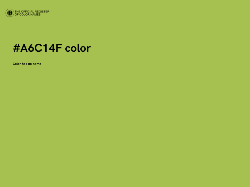 #A6C14F color image