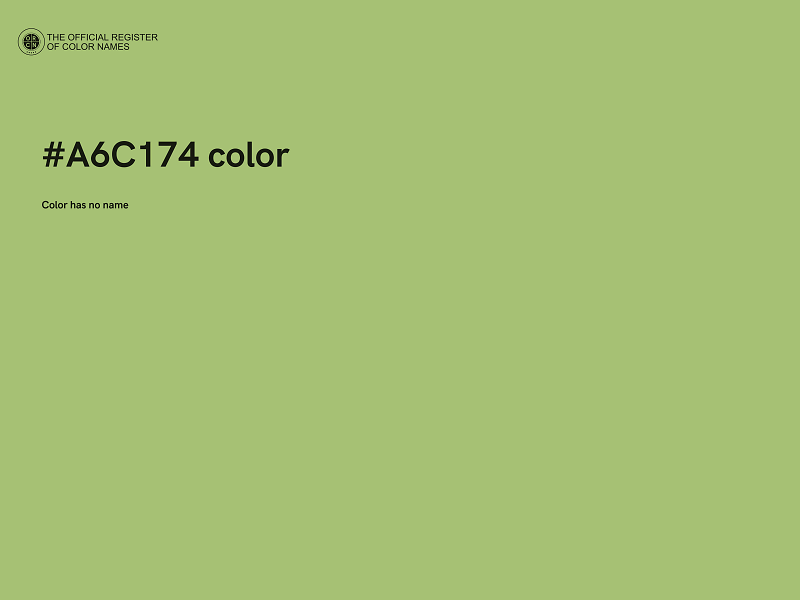 #A6C174 color image