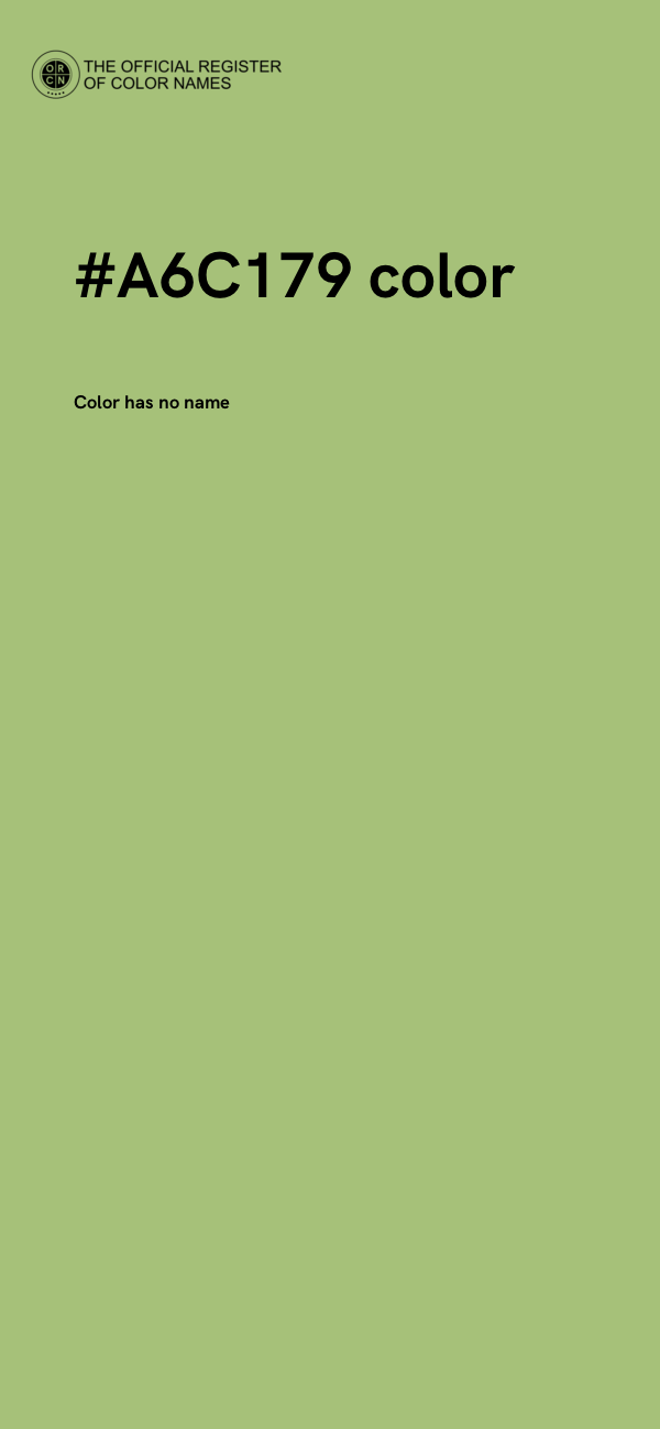 #A6C179 color image