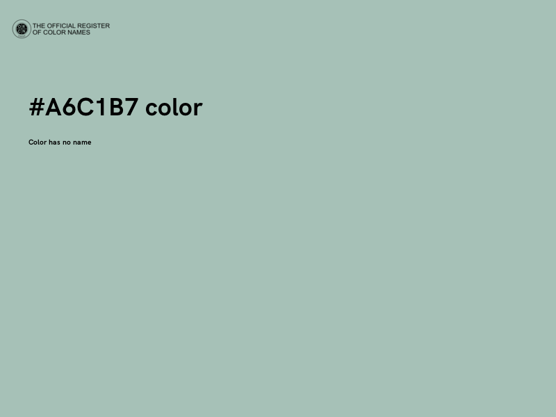 #A6C1B7 color image