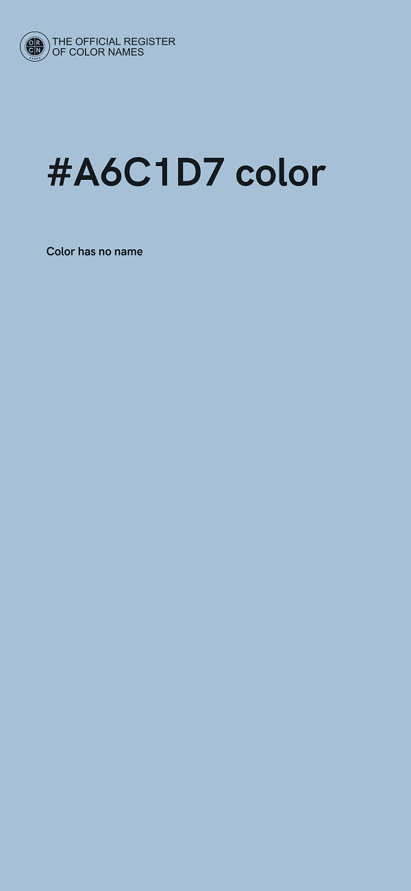#A6C1D7 color image