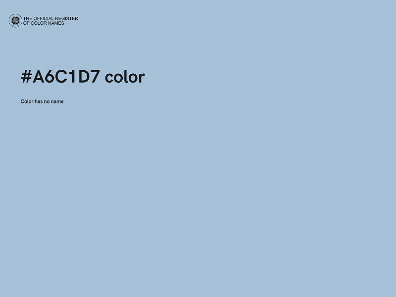 #A6C1D7 color image