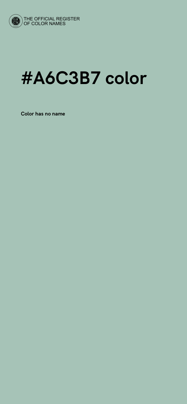 #A6C3B7 color image