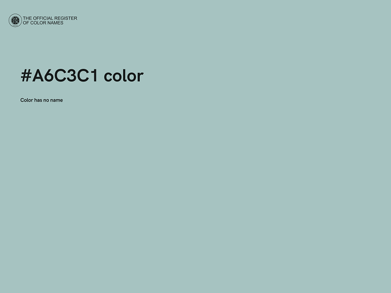 #A6C3C1 color image