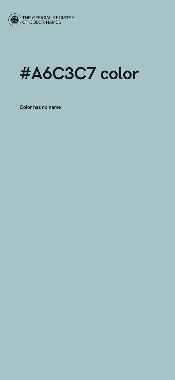 #A6C3C7 color image