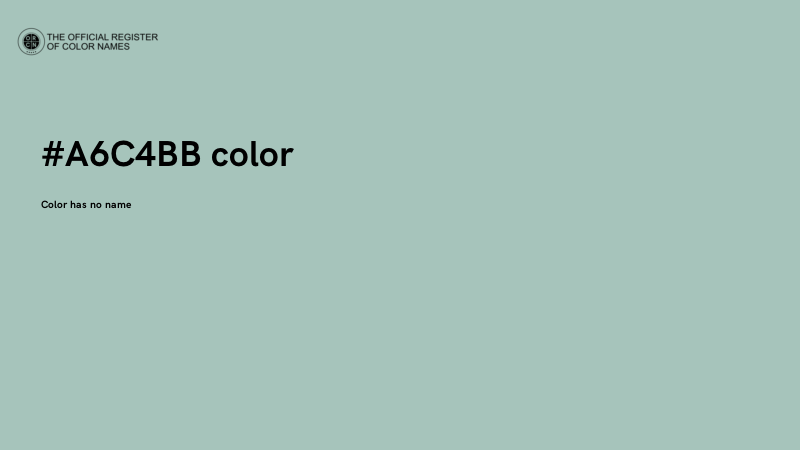 #A6C4BB color image