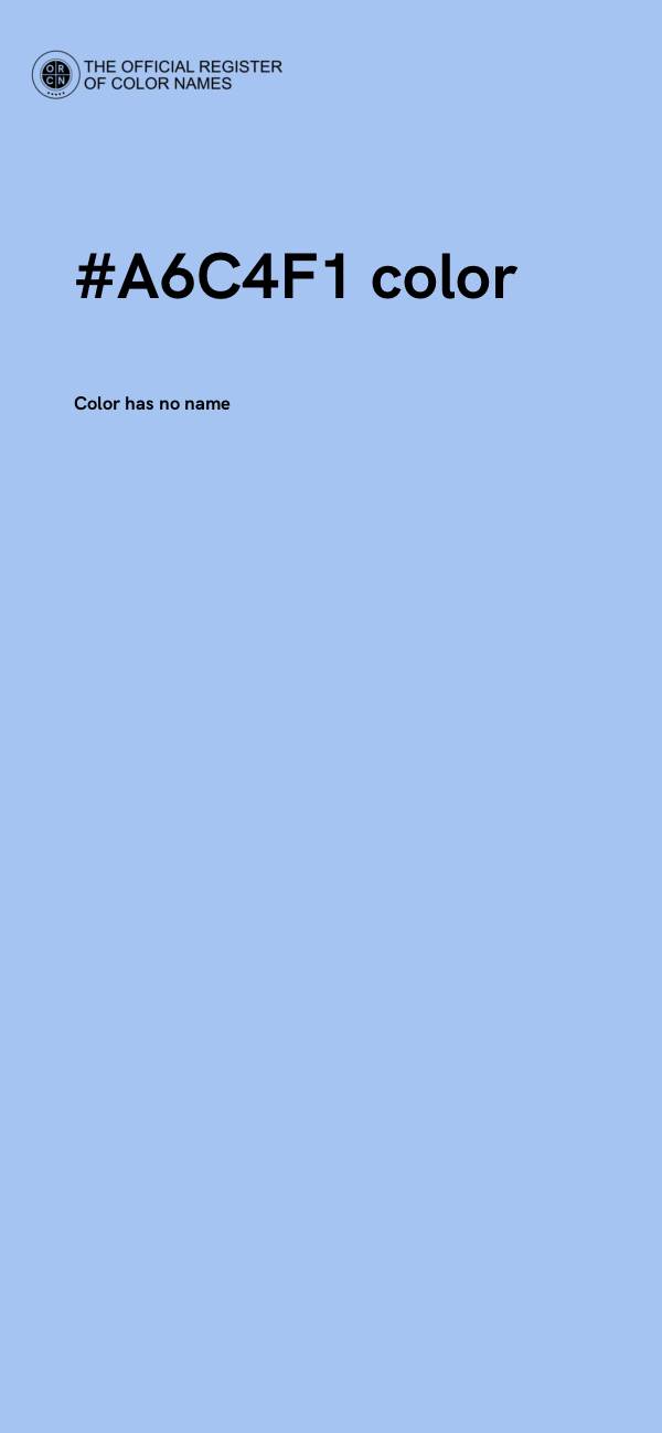 #A6C4F1 color image