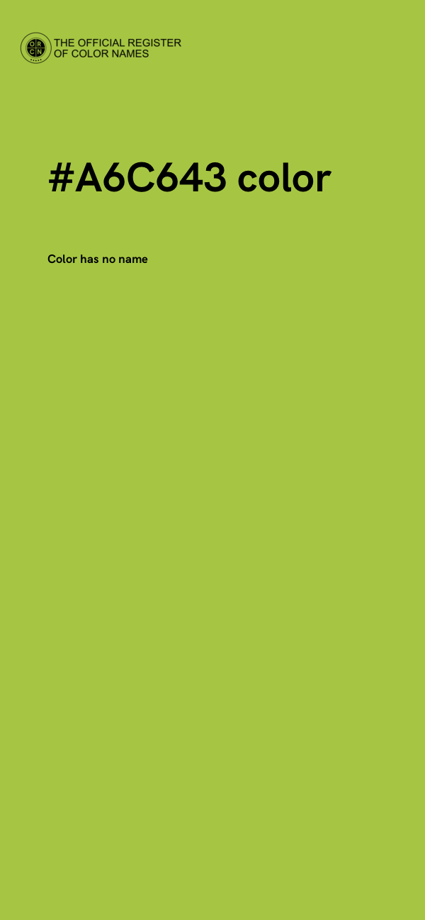 #A6C643 color image
