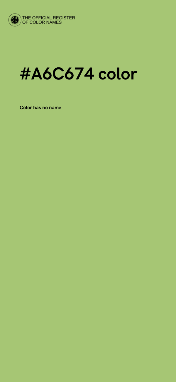 #A6C674 color image