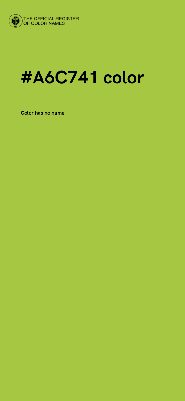 #A6C741 color image