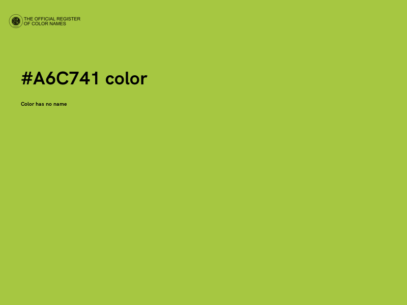 #A6C741 color image