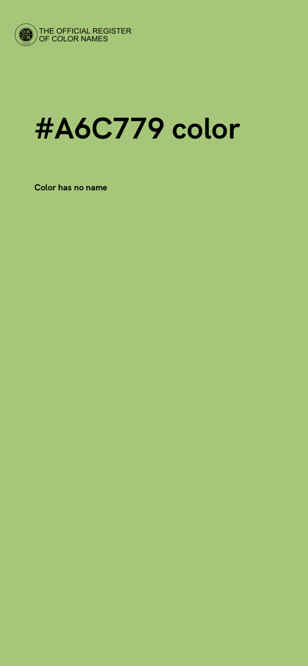 #A6C779 color image
