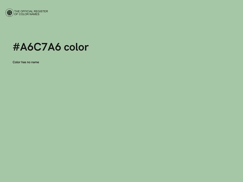 #A6C7A6 color image