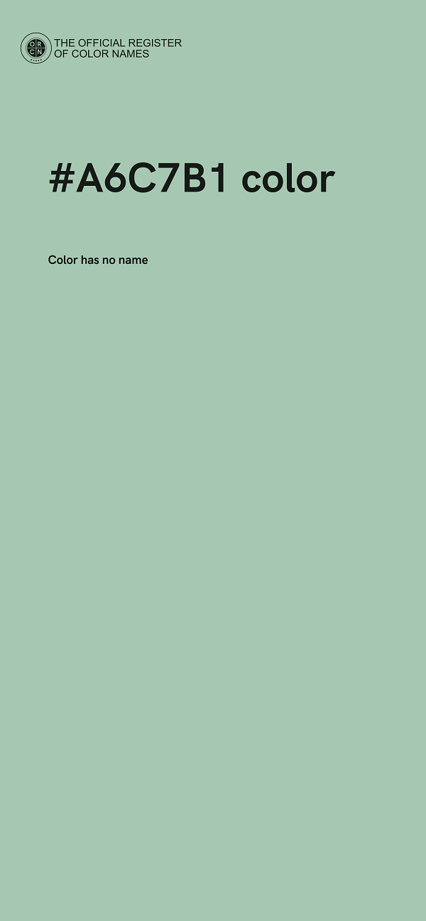 #A6C7B1 color image