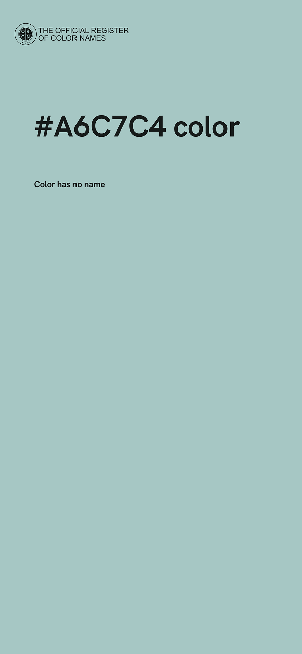 #A6C7C4 color image