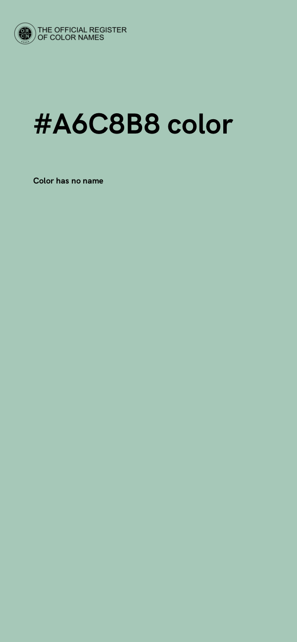 #A6C8B8 color image