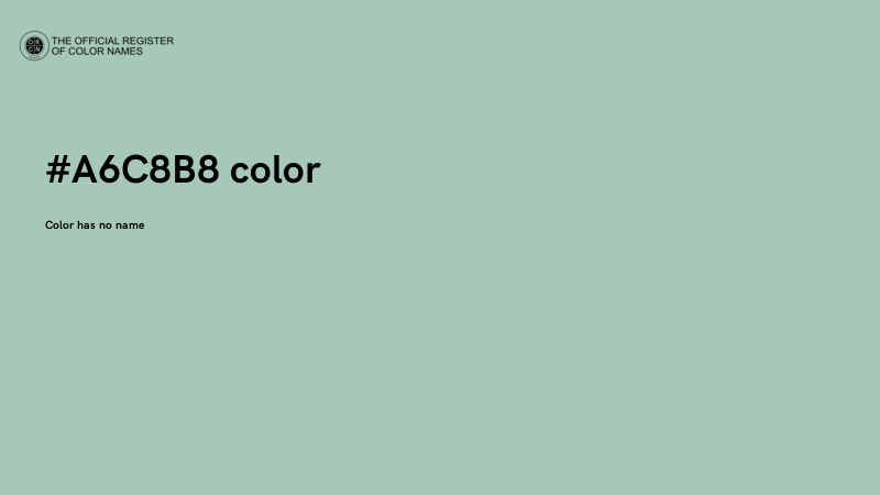 #A6C8B8 color image
