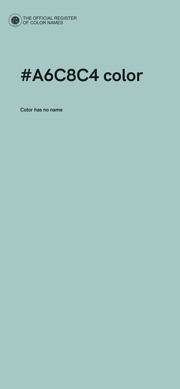 #A6C8C4 color image