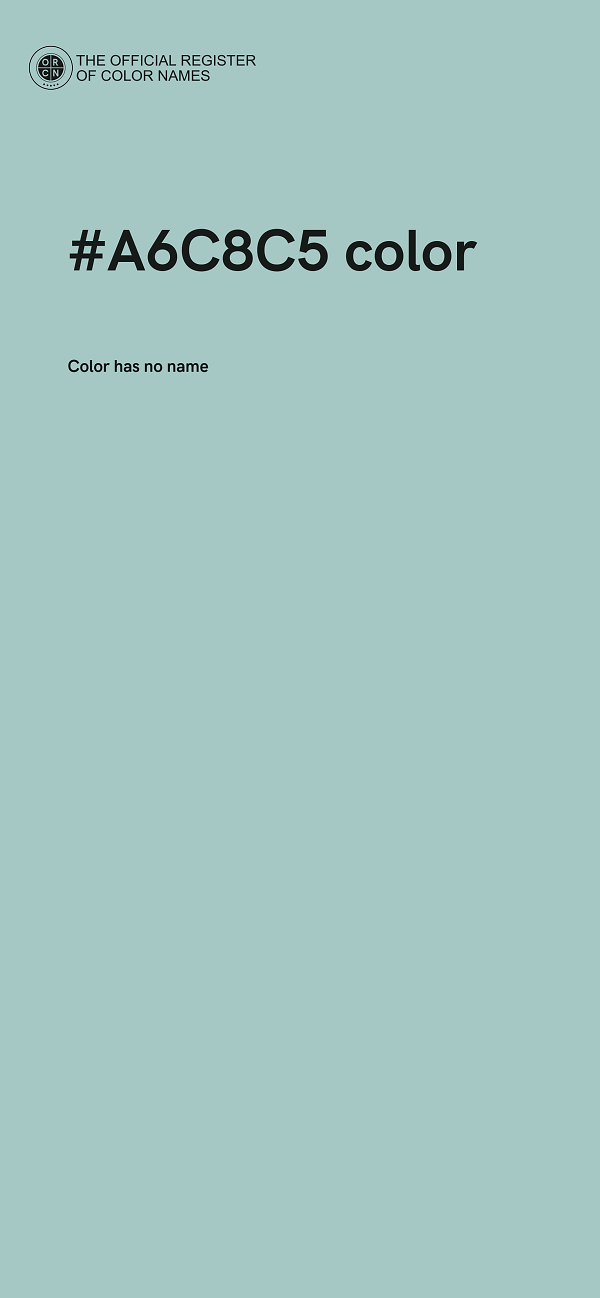 #A6C8C5 color image
