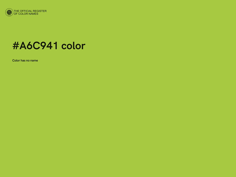 #A6C941 color image