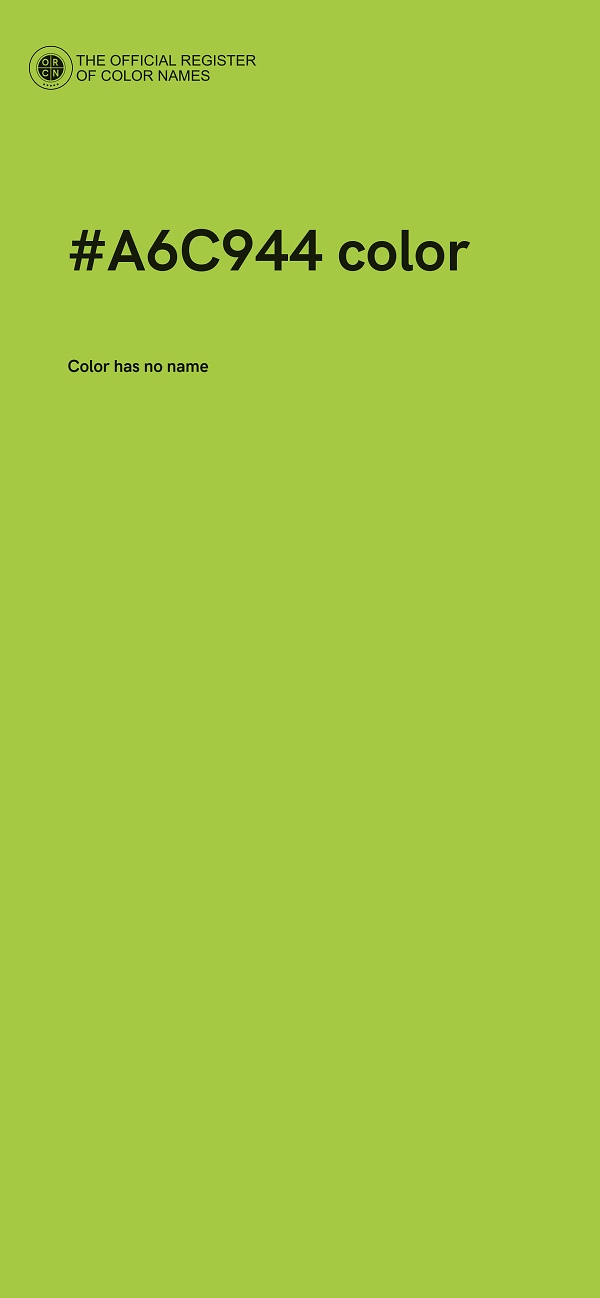 #A6C944 color image