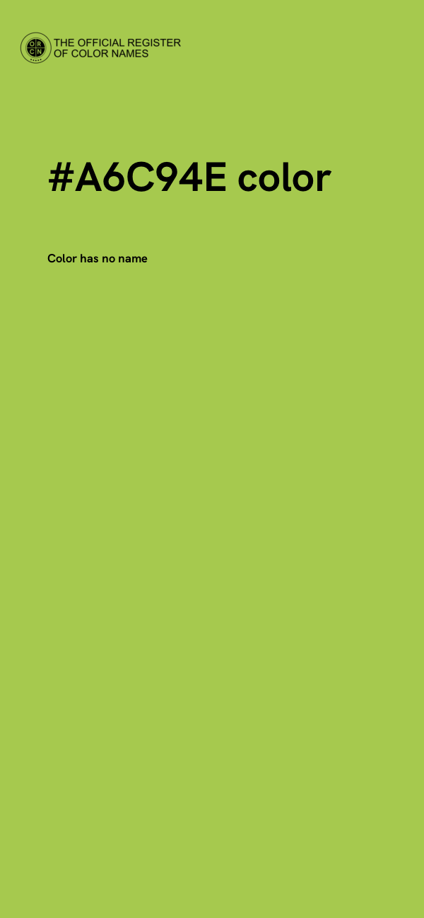 #A6C94E color image