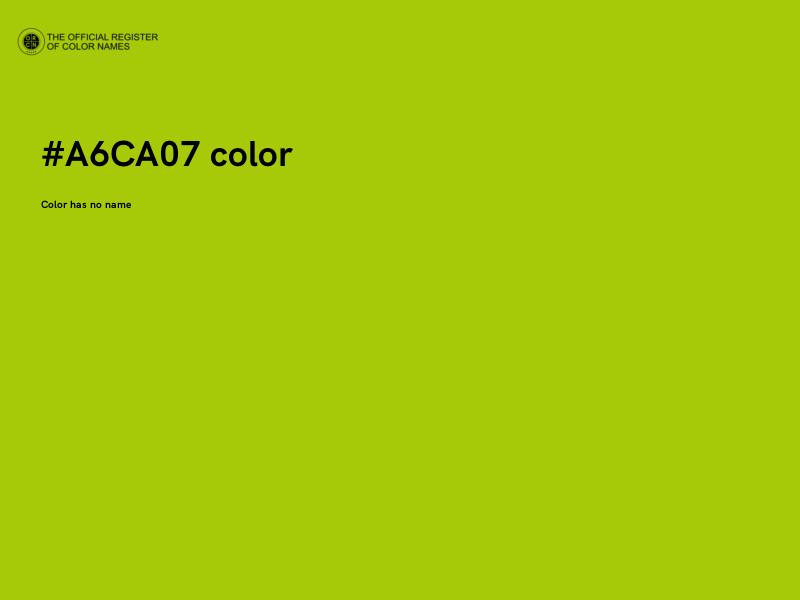 #A6CA07 color image
