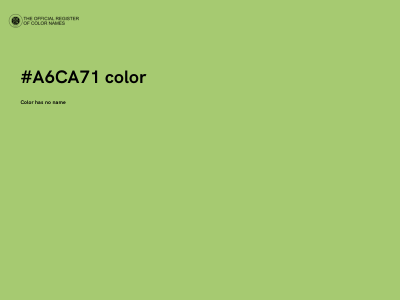 #A6CA71 color image