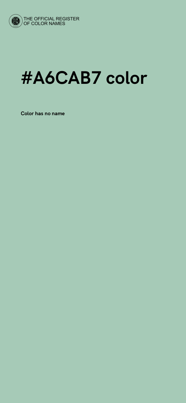 #A6CAB7 color image
