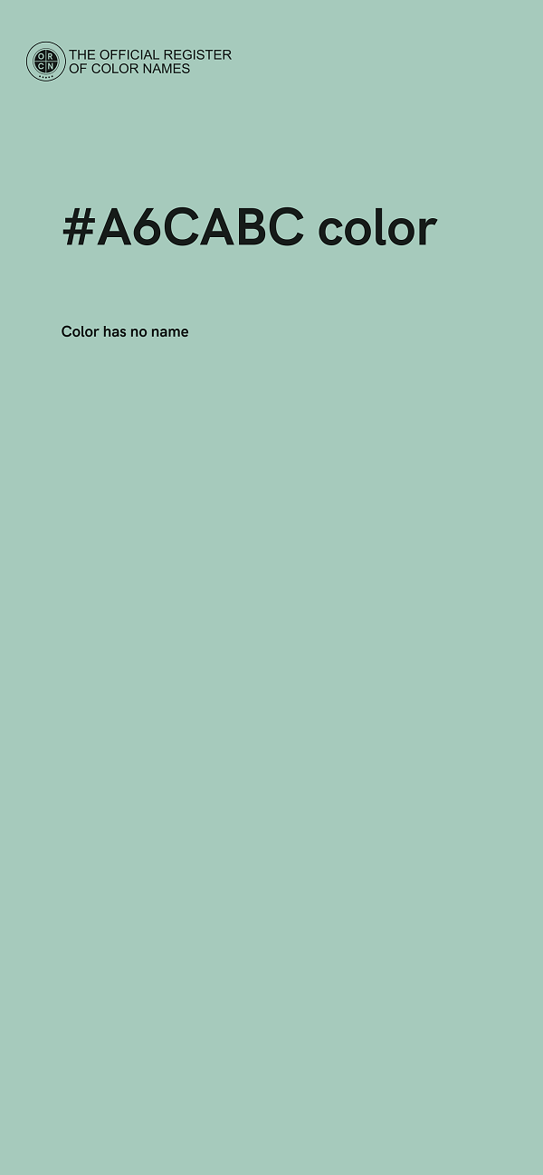 #A6CABC color image