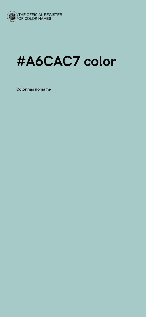 #A6CAC7 color image