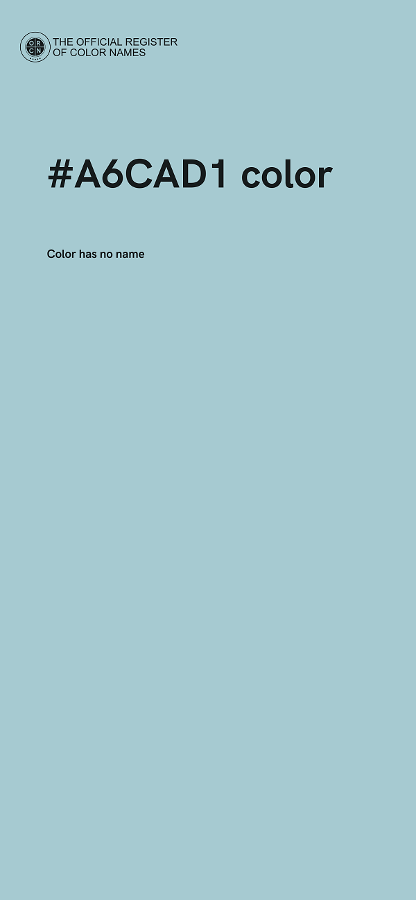 #A6CAD1 color image