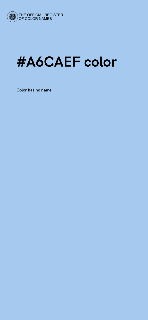 #A6CAEF color image