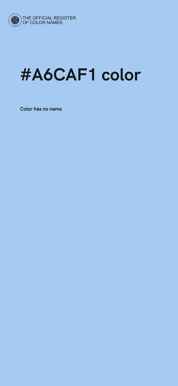 #A6CAF1 color image