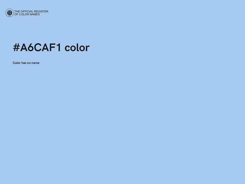 #A6CAF1 color image