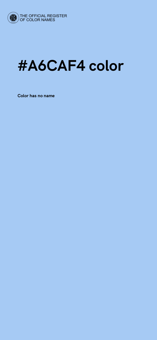 #A6CAF4 color image