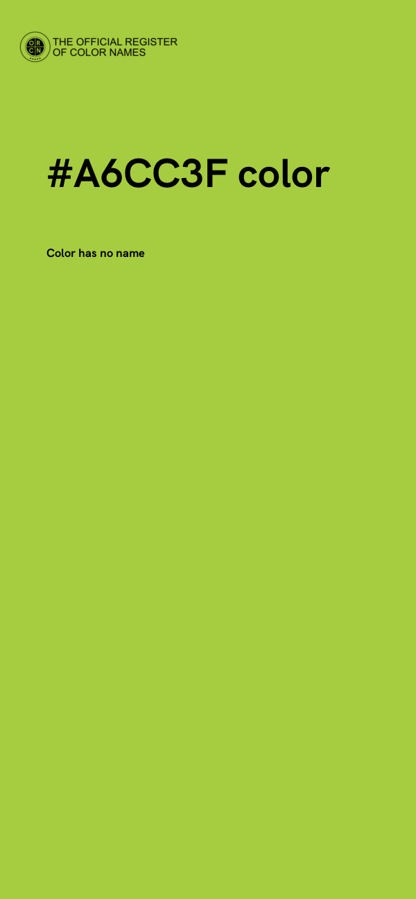#A6CC3F color image