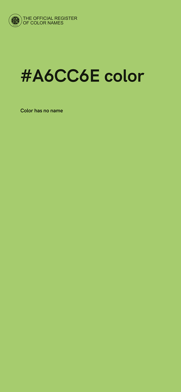 #A6CC6E color image