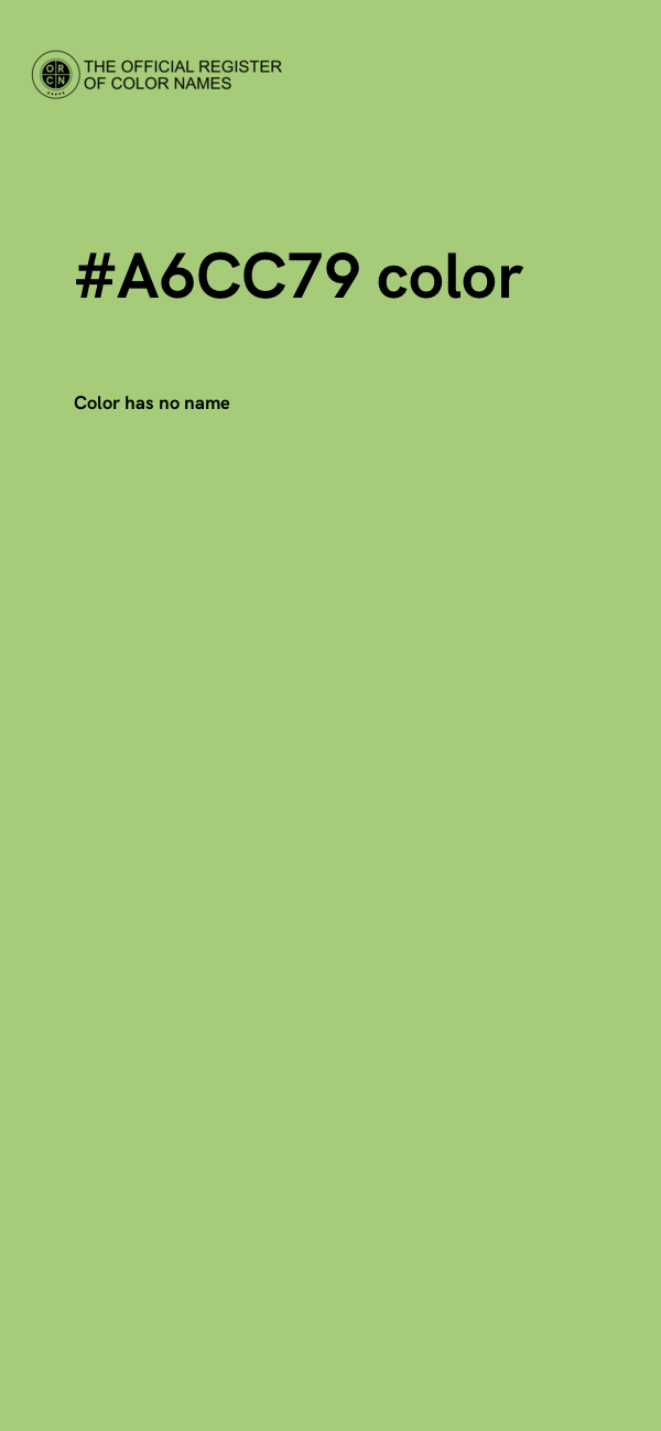 #A6CC79 color image